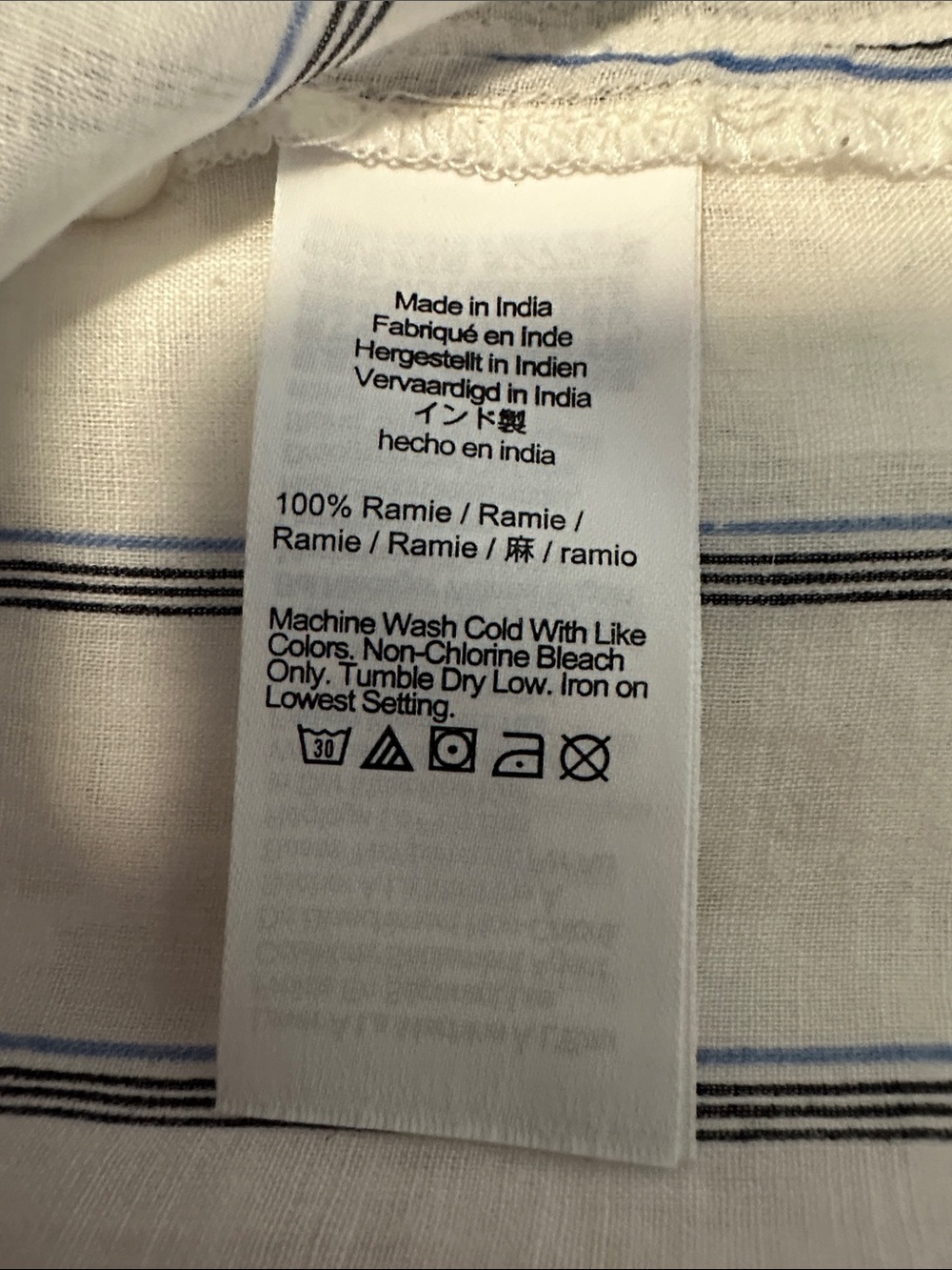 Madewell white sheer oversized Button-Down Shirt with Blue Stripes - Picture 4 of 6